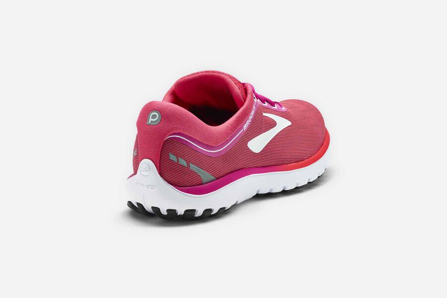 Brooks Pureflow 7 Road Running Shoes Womens Pink/White 281596-AFY